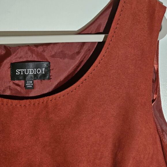 Two Piece Set Tank & Jacket in Rust Terracotta Plus Sz 22W Indie Festival Soft - Picture 3 of 11